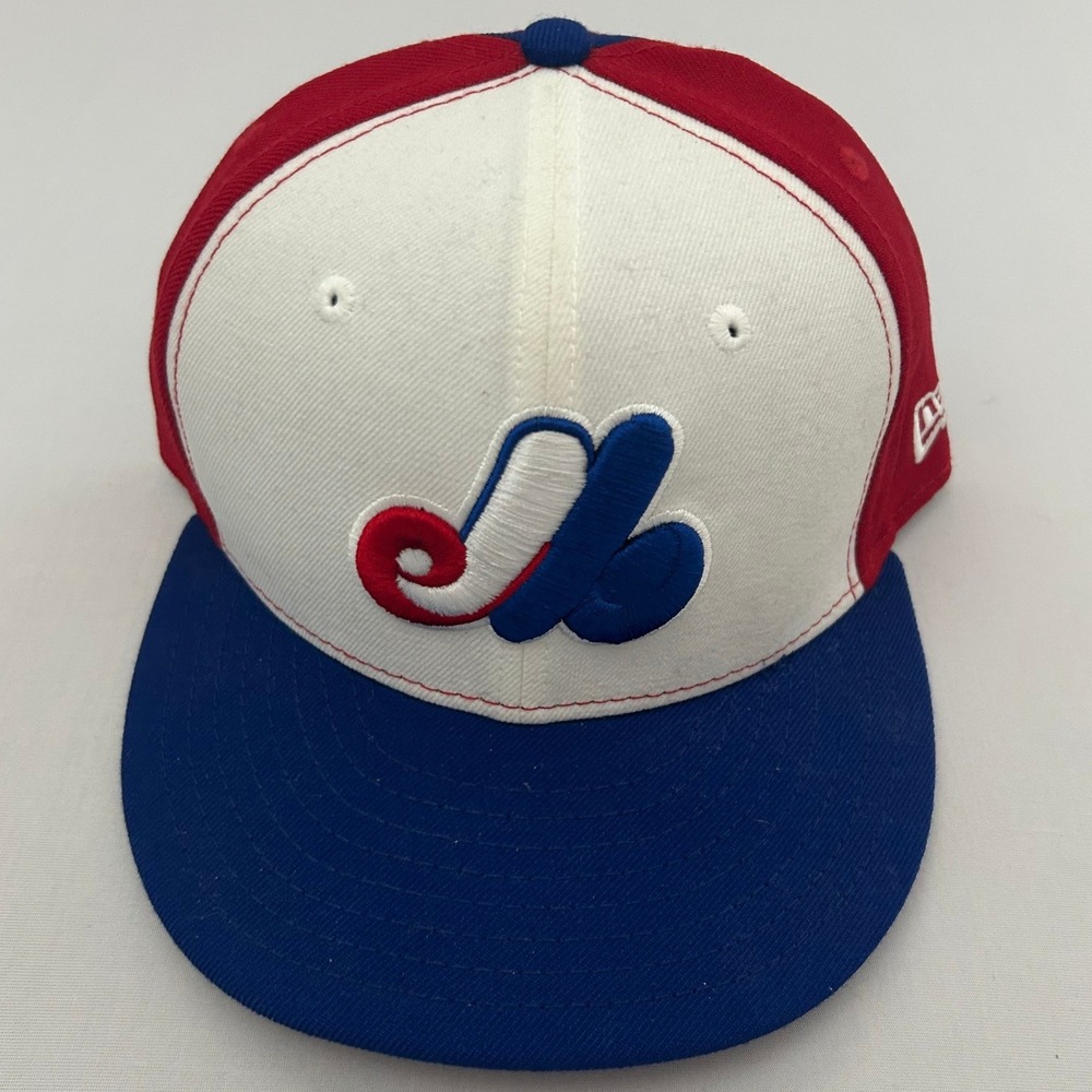 New Era Montreal Expos Fitted Hat Mens 7 1/4 Cooperstown 59FIFTY Wool MLB